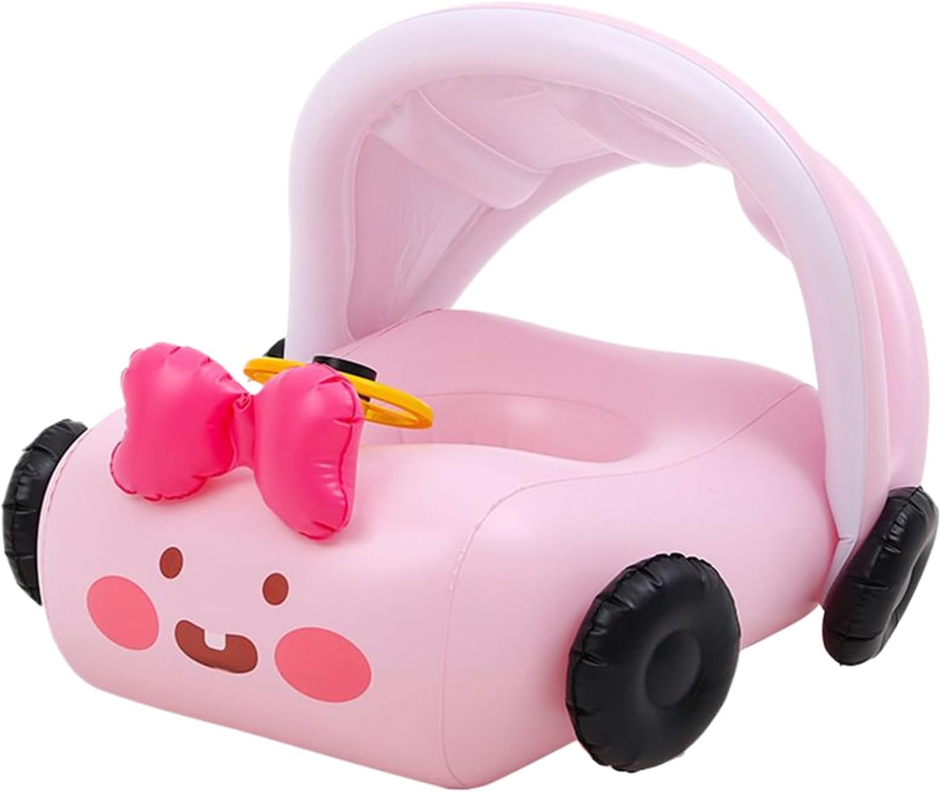 Inflatable Car Swimming Island - Mobile Pool Float with Awning | Comfortable Water Play Device for Family & Friends - For Fun On And In The Water