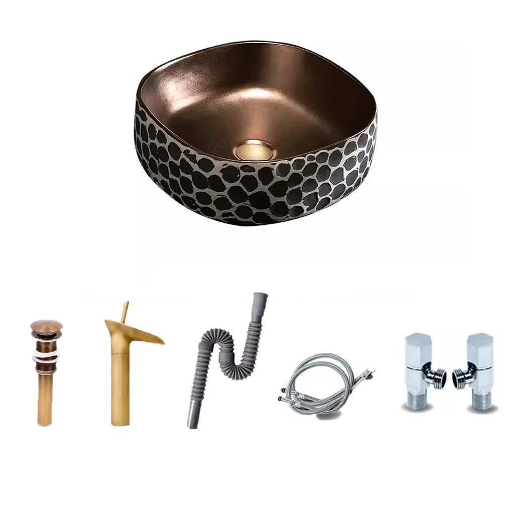 Hpthly B Athroom Sink Athroom Countertop Art Hotel Washbasin Single Asin Square Nordic Alcony Home Washbasin Vessel Sinks (B)