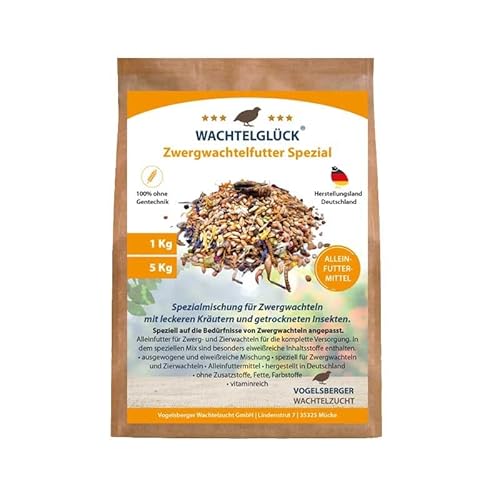 WachtelGlück® Zwergwachtelfutter Spezial 5 Kg