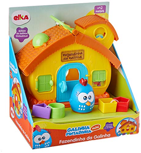 Telefone Sonoro - Galinha Pintadinha Mini, Elka, Amarelo/ Azul/ Peças Coloridas