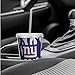 Rico Industries NFL Football New York Giants Zebra Stripes 16oz Personalized Team Colored Glitter Travel Tumbler - Reusable Straw Included