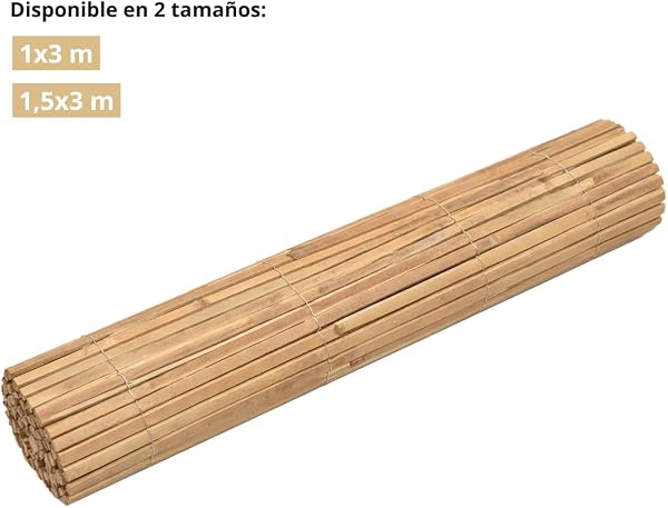 Acomoda Textil – Valla Natural Cañizo de Bambú Partido para Ocultación y Decoración de Ambientes. Rollo Protector Visual y Privacidad para Balcón, Jardín y Patio (2x3 Metros) - 4