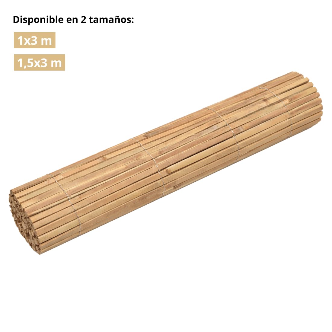 Acomoda Textil – Valla Natural Cañizo de Bambú Partido para Ocultación y Decoración de Ambientes. Rollo Protector Visual y Privacidad para Balcón, Jardín y Patio (2x3 Metros) — view 4