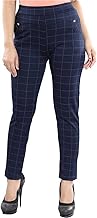Jeggings for Women/Girls Stretchable Formals/Casual Check Lycra Checks Free Size Waist 26-30