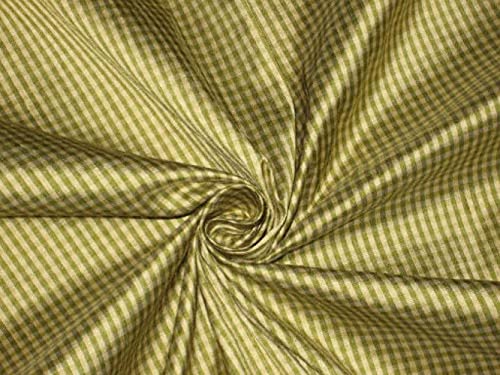 Soie dupioni verte dorée crème : tissu haute couture au mètre