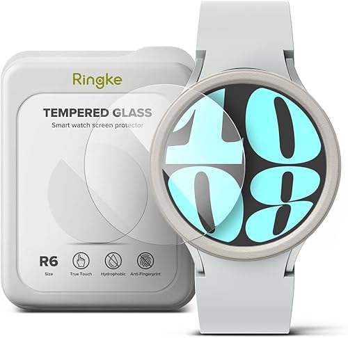 Ringke Air Sports - Funda compatible con Samsung Galaxy Watch 6 de 1.732 pulgadas [gris cálido] + cristal compatible con Samsung Galaxy Watch 6 de