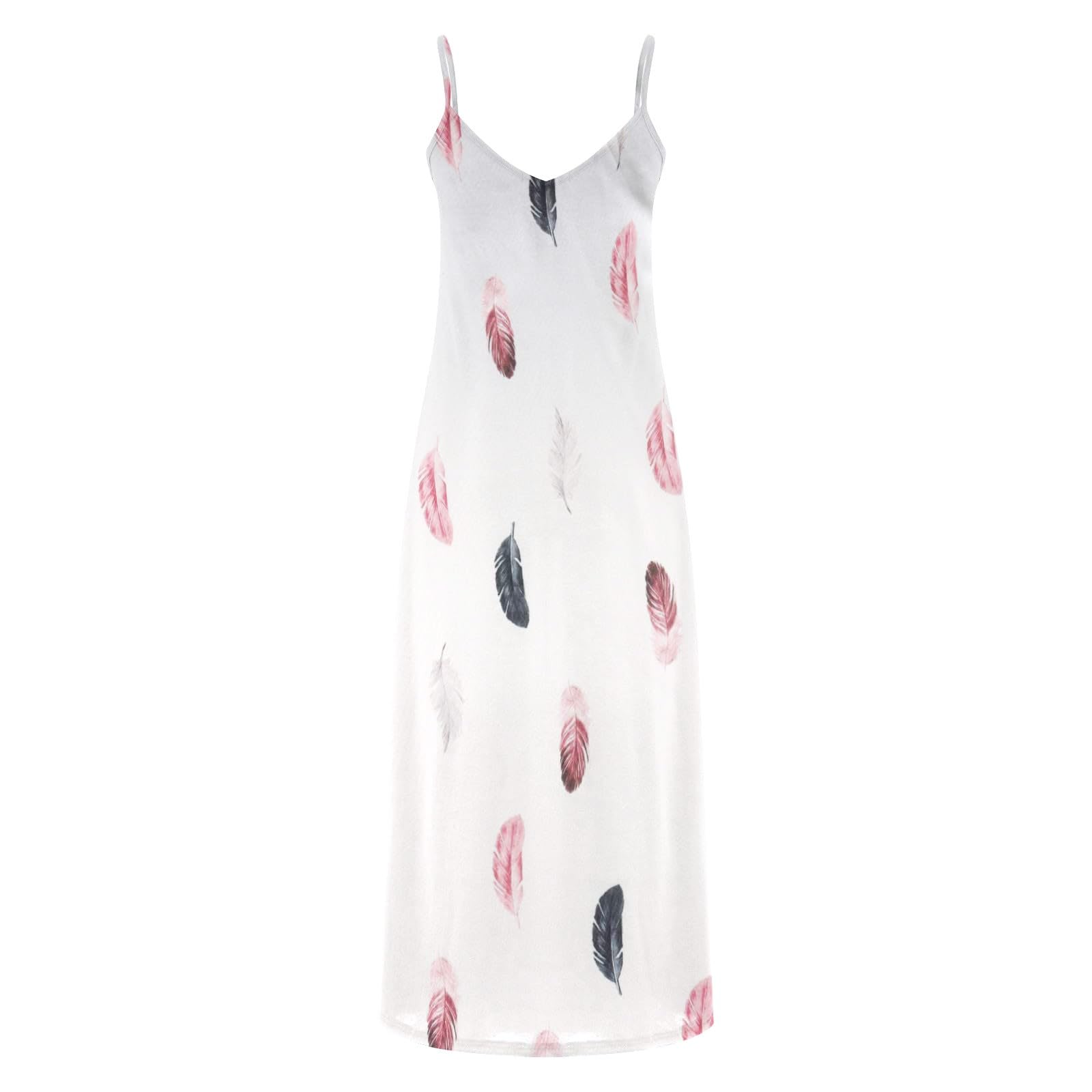 Dresses for Women Casual Summer V-Neck Maxi Dress Bohemian Floral Long Beach, Dark