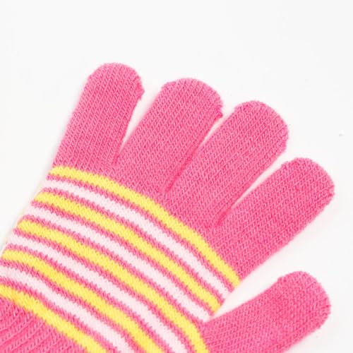 ljhnba Toddler Full Finger Gloves Stripe Gloves Knitted Mittens Winter Autumn Gloves Cycling Gloves For Baby Girl Boy4