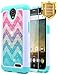 ZTE Maven 3 Case(Z835 AT&T), ZTE Overture 3 with [Tempered Glass Screen Protector], ZTE Prelude Plus Case(4G LTE), NageBee [Hybrid Protective] Soft Cover [Studded Rhinestone Bling] Diamond Case -Wave