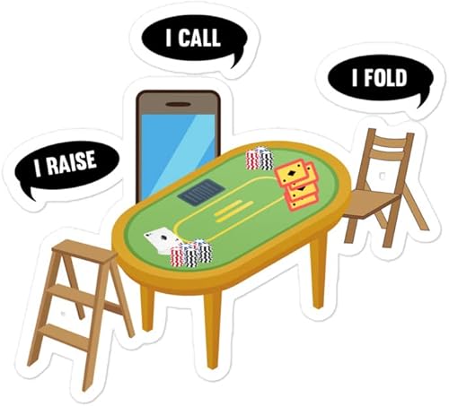 Pegatina de vinilo humorístico gambler póquer juego de apuesta entusiasta de la divertida tarjeta de riesgo