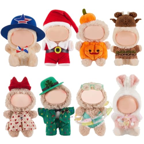 Simgoing 8 Sets 17cm Independence Day Doll Clothes Outfits Festival All Seasons Holiday Dolls Costume Accessories for 4th of July Summer Party Favors Decoration Gifts