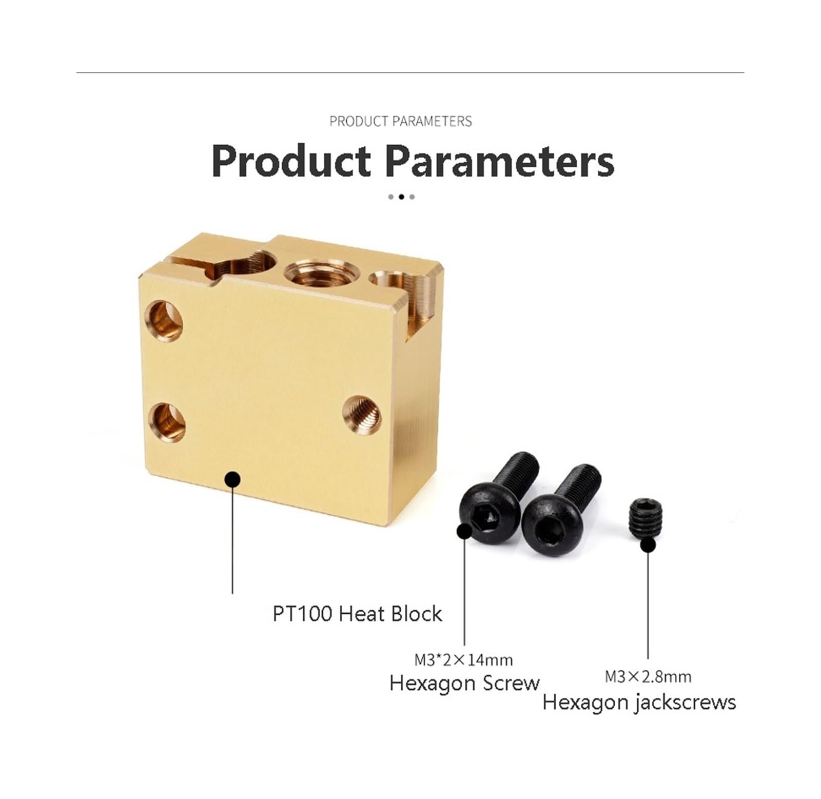 Kit blocco riscaldante, compatibile con E3D, hot end Volcano, PT100
