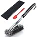 BBQ Grill Brush, FeiFan 18" High-effective 3 Stainless Steel Grill Brush in 1, Barbecue Grill Brushes for Any Type Grill, with extra 8.3" Silicone Basting Brush(Red)