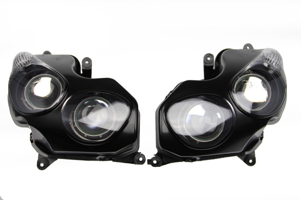 Phare optique avant compatible avec ZZR 1400 2006 2011 bloc eclairage moto - 4