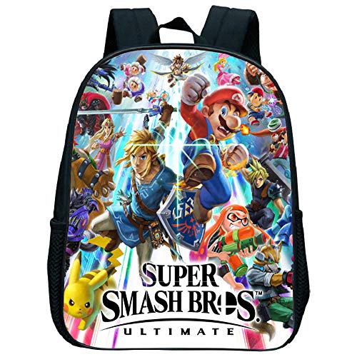 Super Mario Smash Bros Mochila Impresa  Escolar para Niños Niña pequeña de Jardín