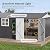 Polar Aurora 10X14 FT Metal Outdoor Storage Shed with Window, Heavy-Duty Galvanized Steel Garden Shed with Lockable Doors and 4 Vents, Large Weatherproof Tool Shed for Backyard Patio Outside, Black