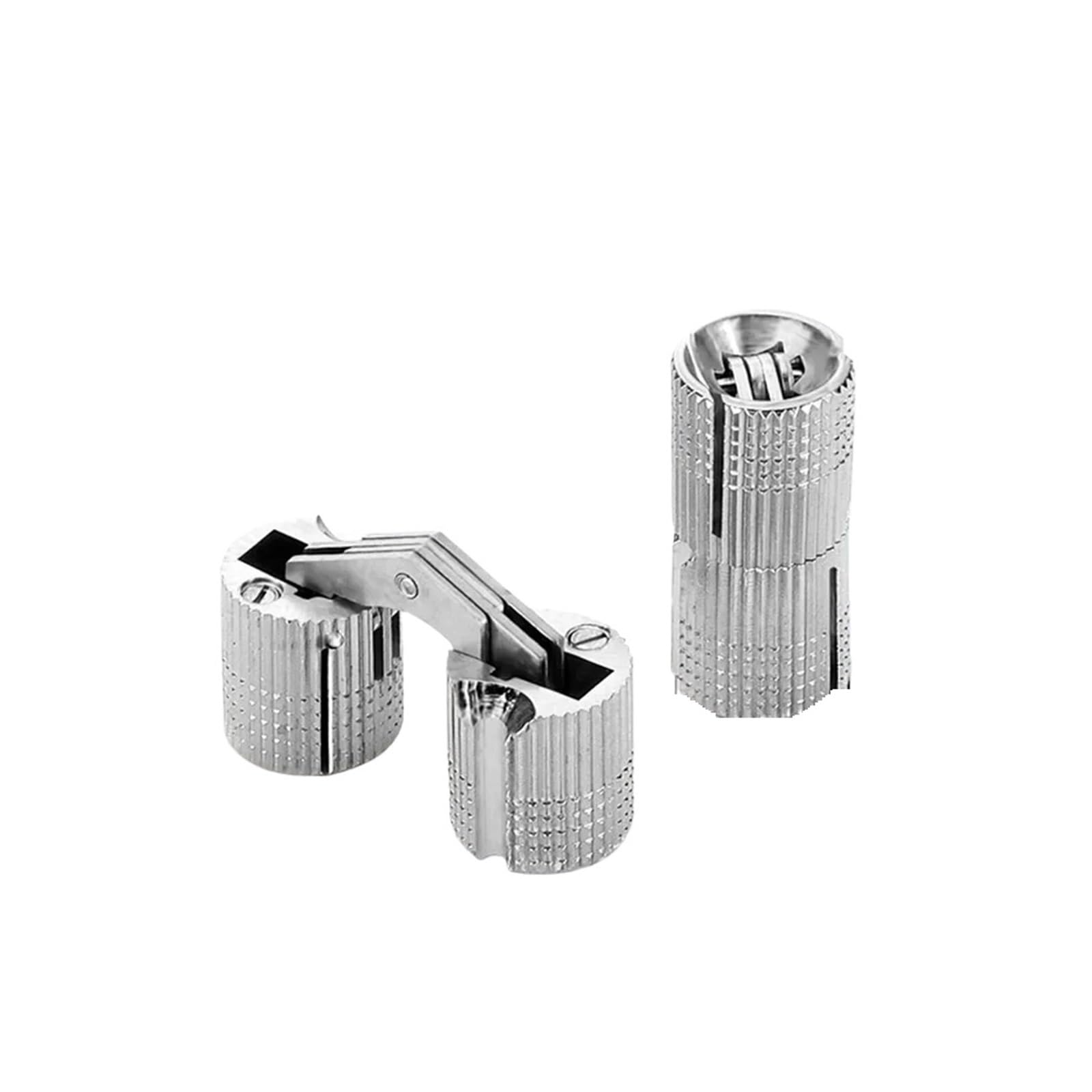 Ugzpwqlnx One Color Barrel Hinge, Brass Barrel Hinge 8-18Mm Cylindrical Invisible Concealed Furniture Door(8Mm Silver)