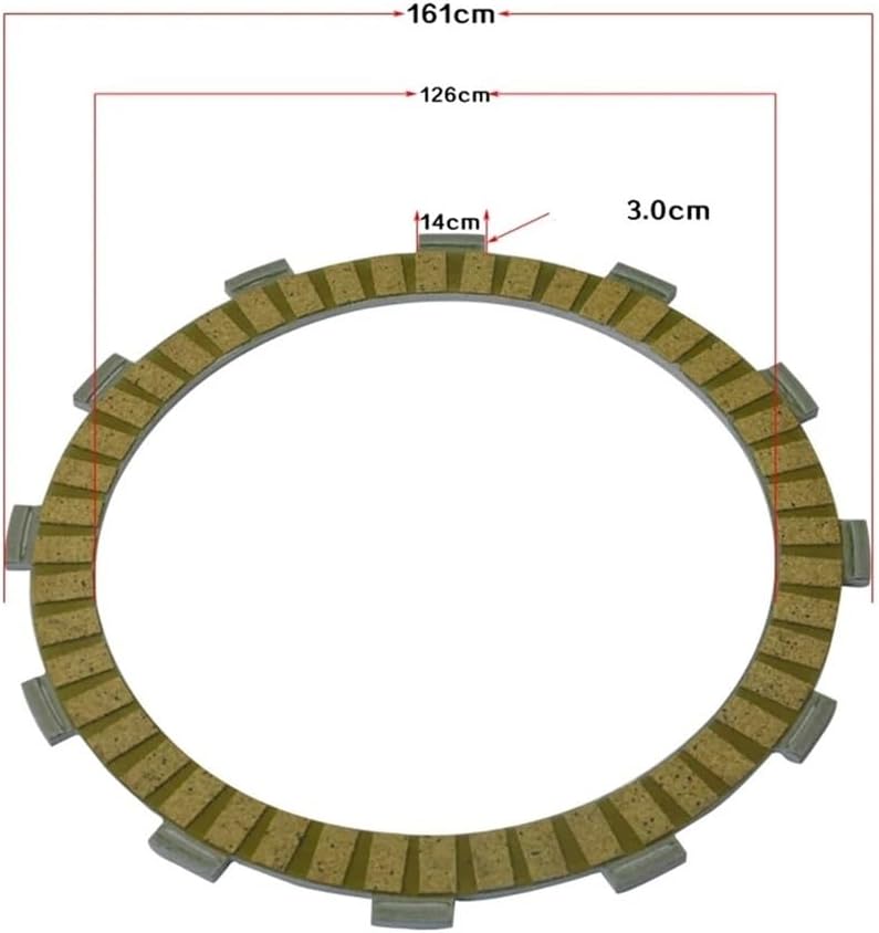 10Pcs Motorcycle Friction Clutch Disc Plates Fit For Suzuki SV1000 SV 1000 SV1000S 2003-2007 GSX1300 BK B-King 1300 2008-2009