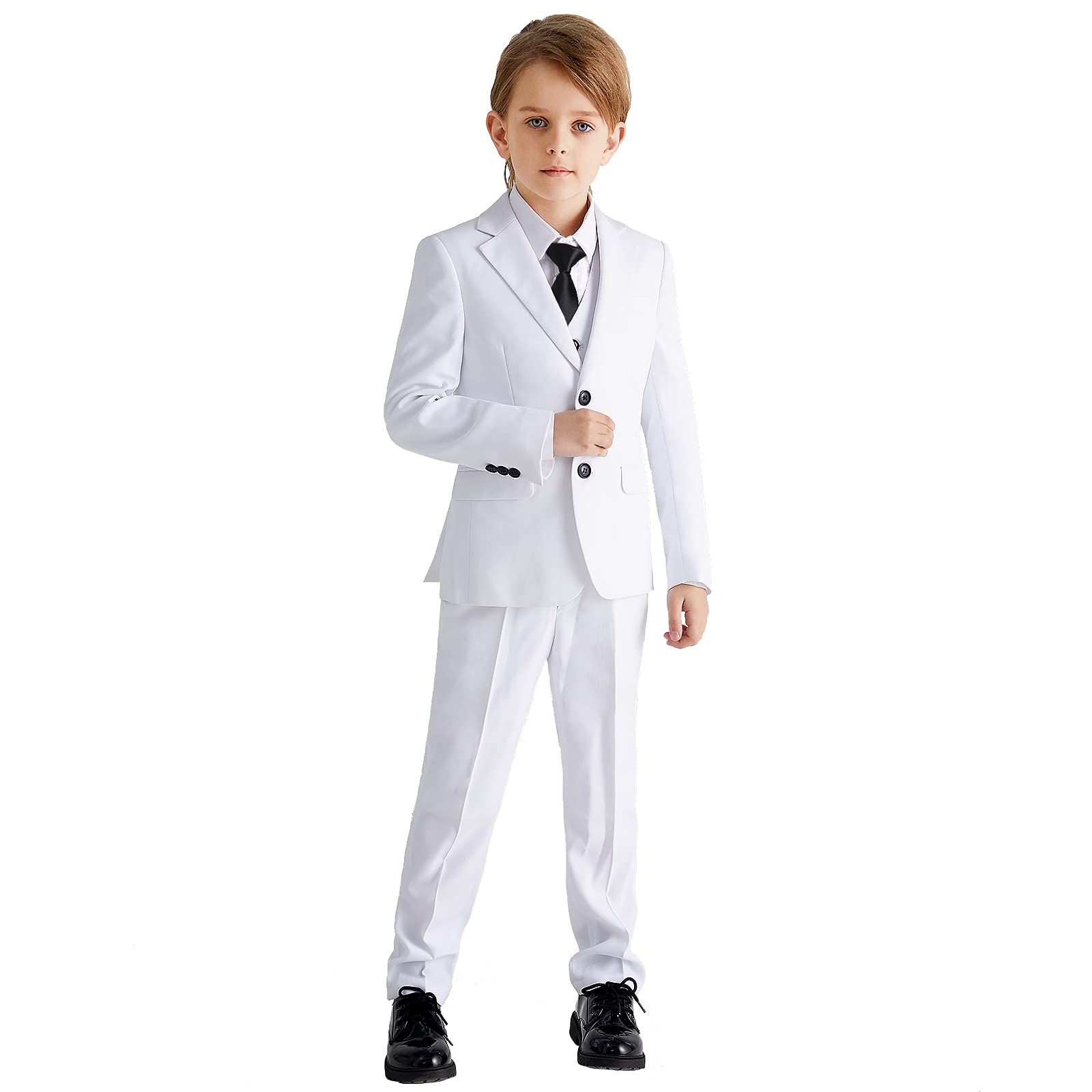 Buy ELPA ELPA Boys Suits Slim Fit Formal Dress Suit 6 Piece Teen Black