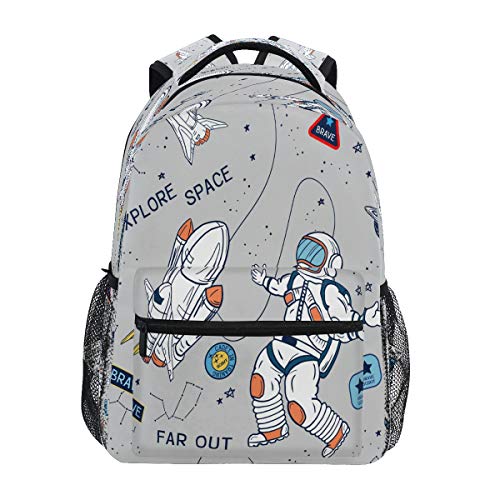 Astronauta Cohete Espacial Planeta Mochila Infantiles para Niños Niñas Hombro Mochilas