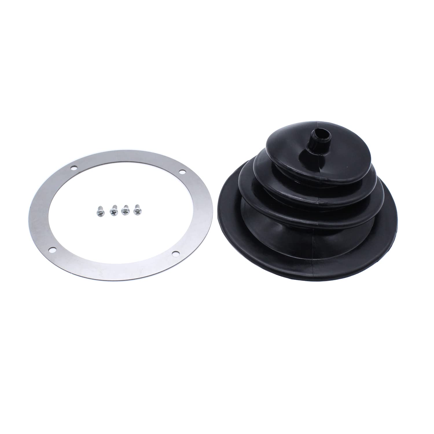 1 pc Black Shifter Boot Small Round Boot-5 1/2" Diameter Includes Trim Ring and mounting Screws