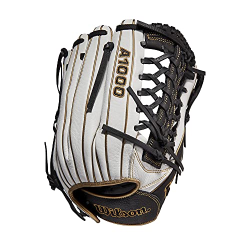 Wilson Womens 12.5" Softball Glove, White/Black/Metallic Gold, 12.5 Us #TOP4