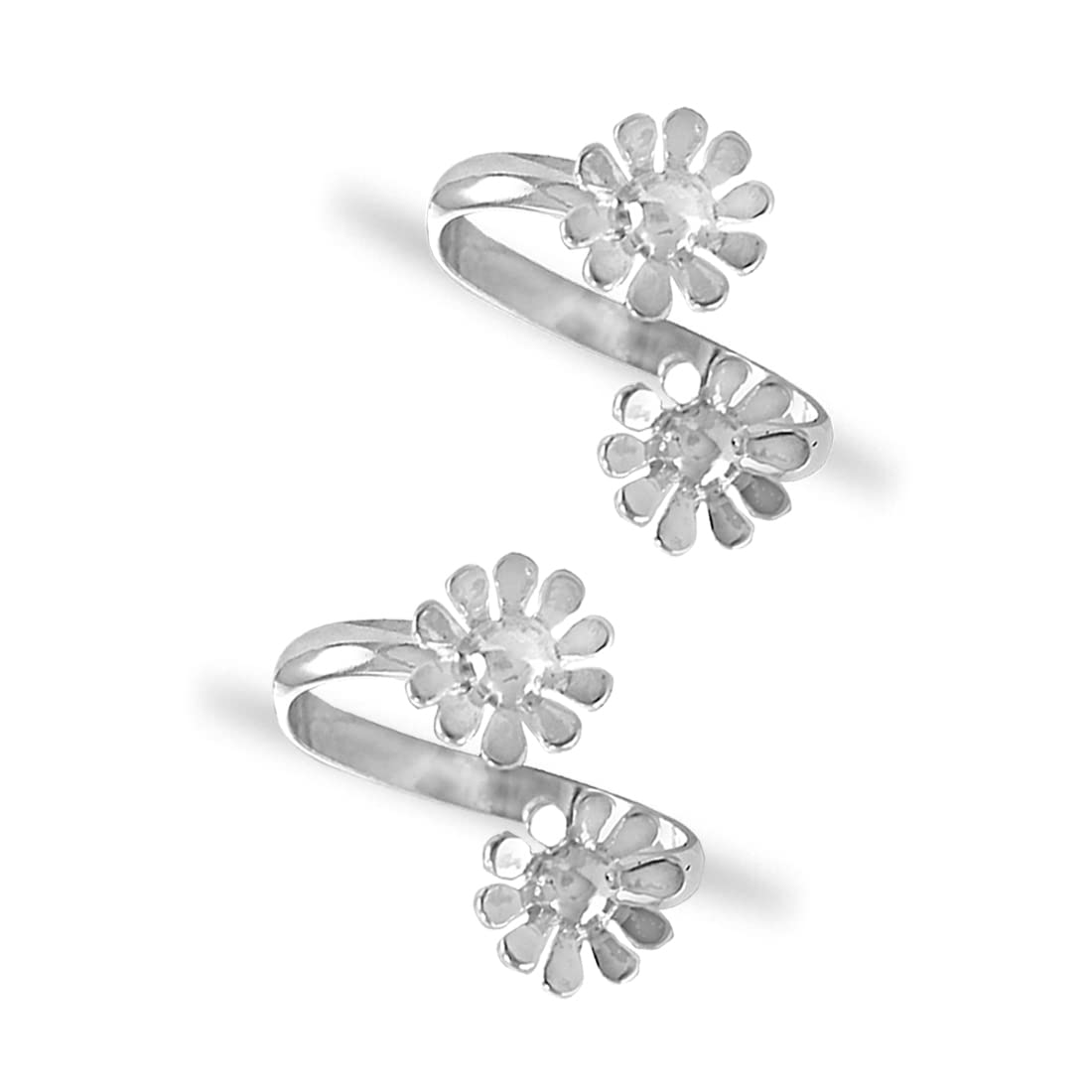 TARAASH 925 Sterling Floral Toe Ring | Toe Ring For Women | Jodavi