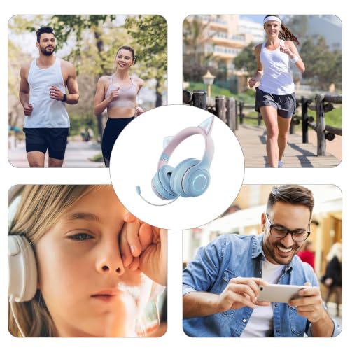 SVCEQZE Écouteurs d'oreille de Chat,écouteurs d'oreille de Chat sans – vue 4