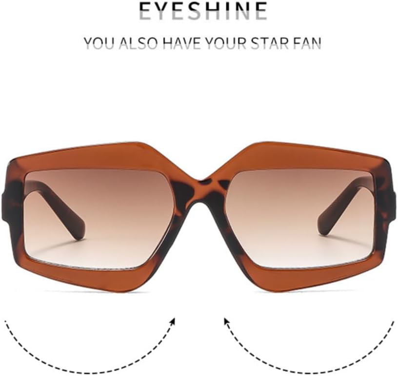Trending Polygon Color Matching Women's Sunglasses Punk Men Travel Drive Outdoor Uv400 image 3