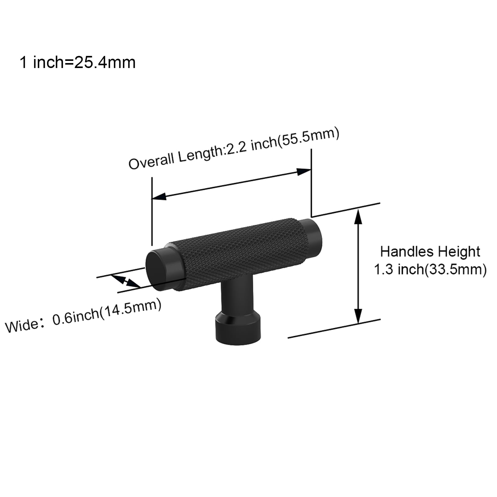 FURNIWARE 10 piezas Tiradores Armario Tiradores Para Cocina, perillas para cajones, Negro Mate de Gabinete Manijas de Morden de Muebles, para Cocinas, Oficina, Cajones