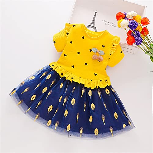 Toddler Kids Girls Floral Short Sleeves Tulle Gown Dress Princess Clothes Girls Flower Girl Dresses for Wedding2