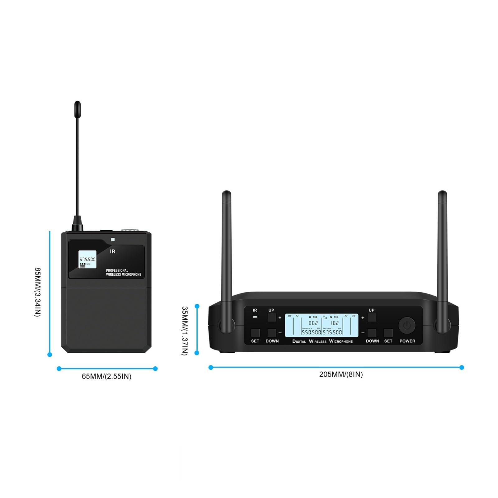 Prawdziwe Instrumenty Bezprzewodowe UHF Mikrofon Saksofonowy Bezprzewodowy Odbiornik 200 Nadajnik Punktu Częstotliwości Doskonały Do ​​trąbek Czysty OdbióR DźWięKu