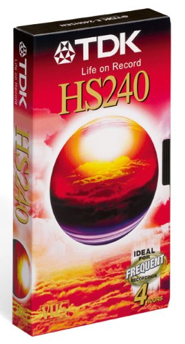 TDK T03163 Hochwertige VHS Videokassette HS-240 (3 Stück) 240 Minuten