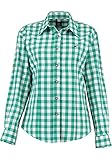 OS Trachten Damen Bluse Langarm Trachtenbluse mit Liegekragen Traian, Größe:46, Farbe:trachtengrün