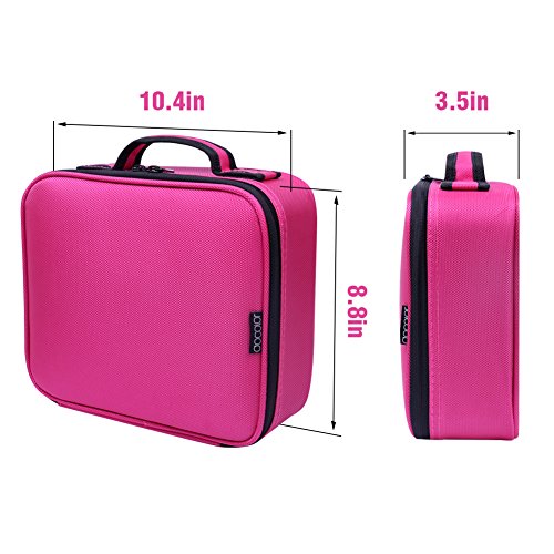 Docolor Travel Makeup Bag,Double Layer Portable Cosmetic Bag with Adjustable Dividers,Waterproof Makeup Case for Makeup… - Image 7