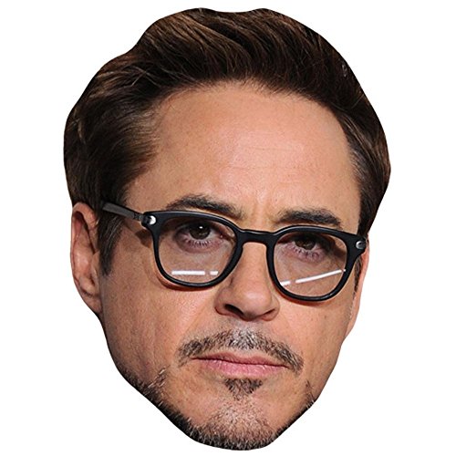 Robert Downey Jr (Clear Glasses) Mascaras de Personajes Famosos, Caras de Carton