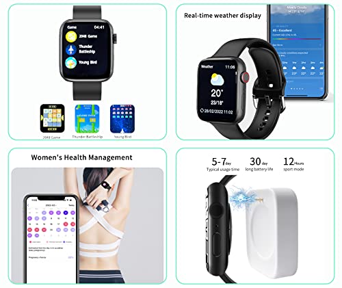 Smart Watch Answer Make Call/Voice Control For Android Ios Phones, Ip67 Waterproof Activity Tracker Smart Watches With Blood Pressure Heart Rate Spo2 Sleep, 28 Sports Watch For Women Men White #TOP6