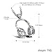 Dreuyet Headphones Necklace for Men Hip-hop Punk Headset Necklace Music Rock Lover Pendant Necklace Stainless Steel Fashion DJ Headset Music Earphone Headphone Necklace (Silver)