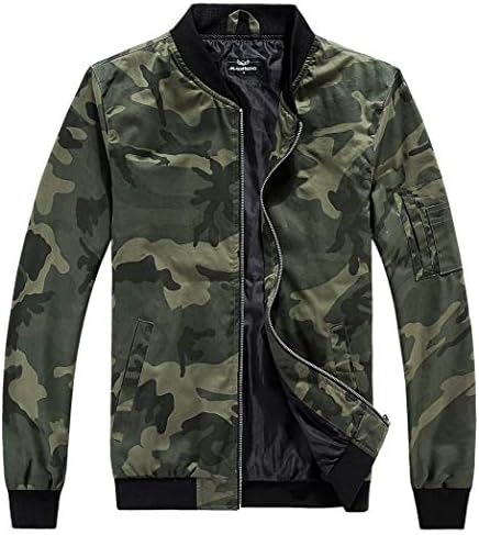 MADHERO Men's Bomber Jacket Camo Lightweight Outerwear(Camo-4,Small)