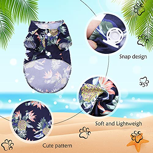 Pet Summer Clothes Dog Hawaiian Shirt Puppy Shirts For Small Dogs Boy Girl Hawaii Style Floral Dog Shirt Pet Tshirt Outfit Apparel For Chihuahua Yorkie Shih Tzu Teacup Cat Clothing 4 Pack (Small) #TOP3