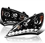Spec-D Tuning LED Jet Black Projector Headlights Compatible with 2010-2012 Hyundai Genesis 2Door Coupe, Left + Right Pair Headlamps Assembly