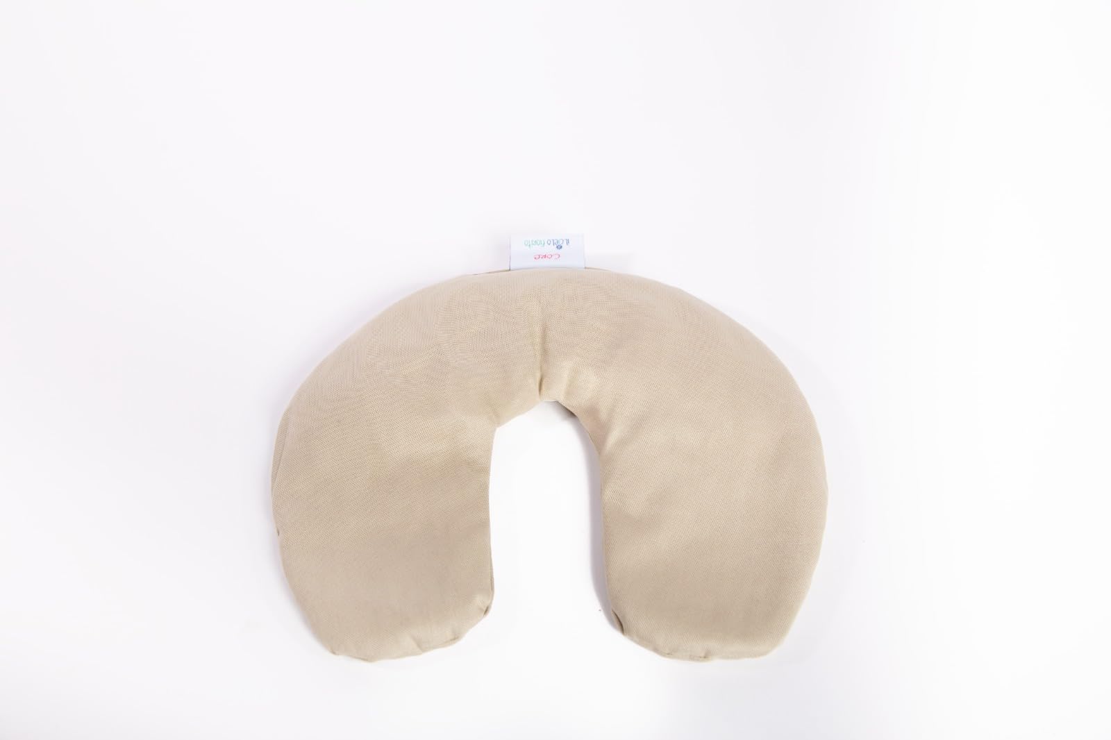 IL CIELO FIORITO – CORE, Cuscino Cervicale Riscaldante Noccioli di Ciliegia,100% Cotone, per Microonde, cm 35x13, gr.750, Linea Classica (Sabbia)