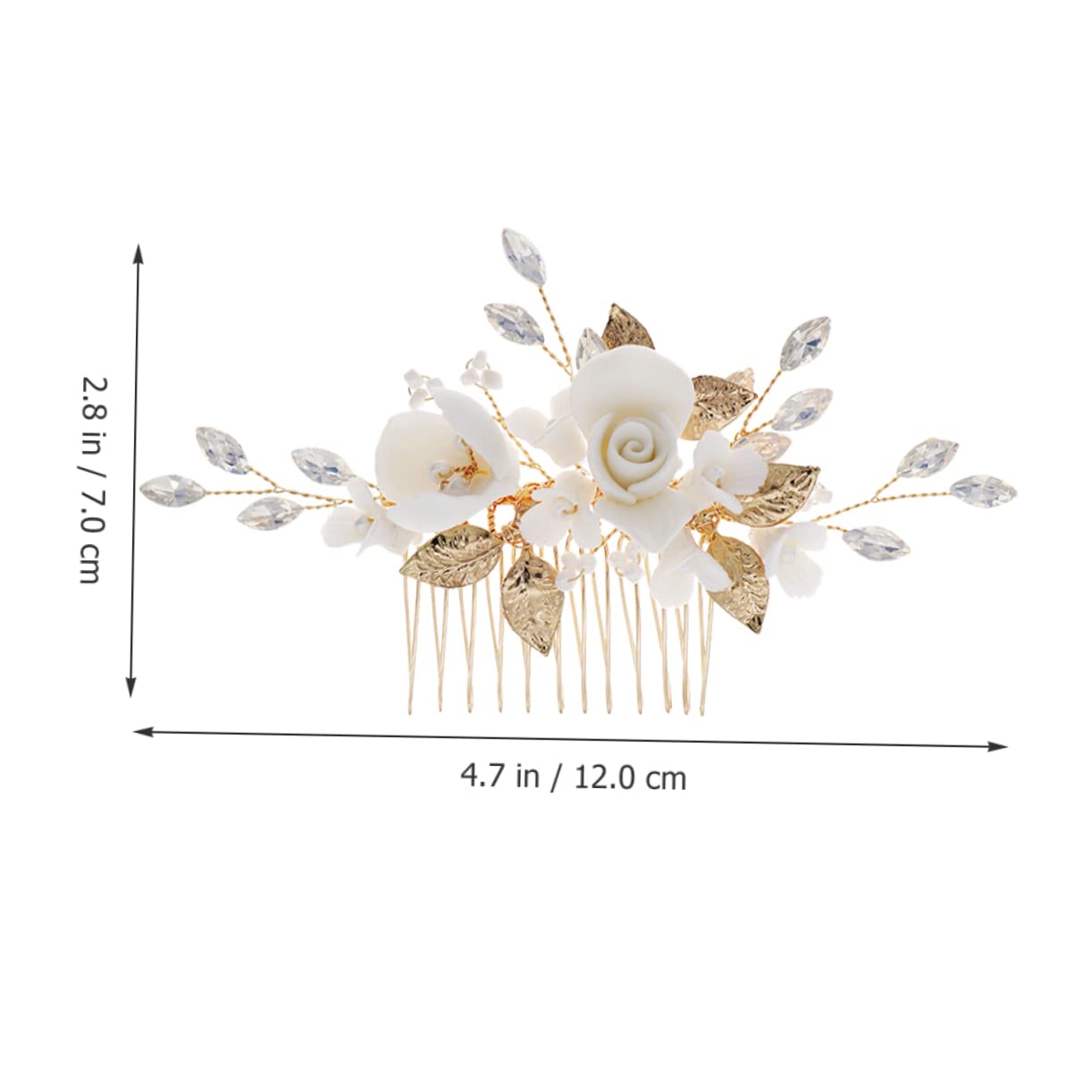 Cabilock 2 Piezas Peine De Novia Decoración Del Cabello Para La Boda Decoración De Macramé Peines Para El Cabello Peine De Boda Cerámica Dama De Honor Pedrería
