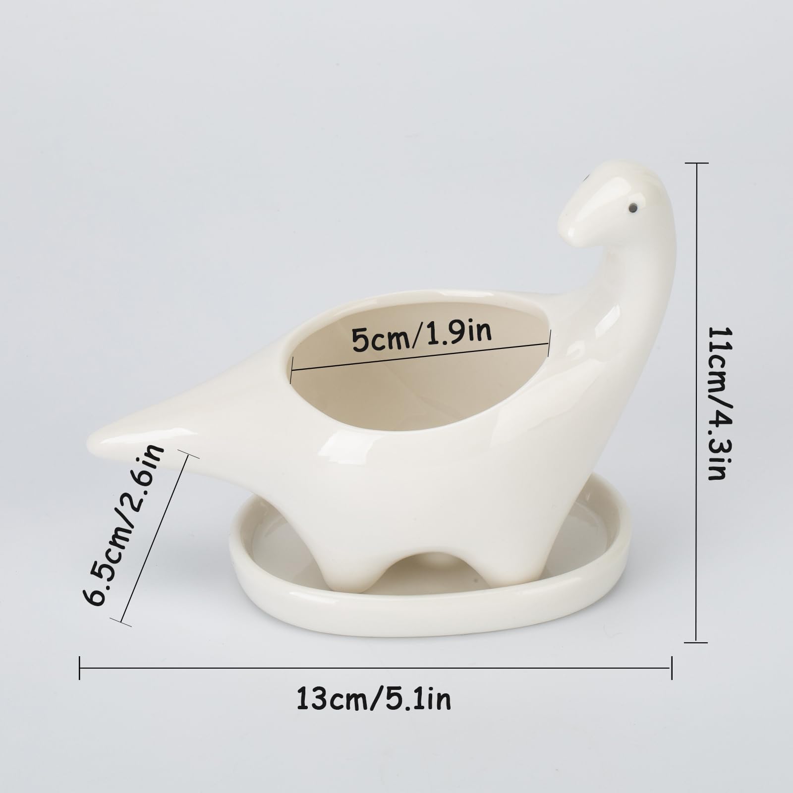 Süßer Keramik-Blumentopf In Dino-Form – Ideal Für Sukkulenten, Kakteen & Als Deko-Geschenk