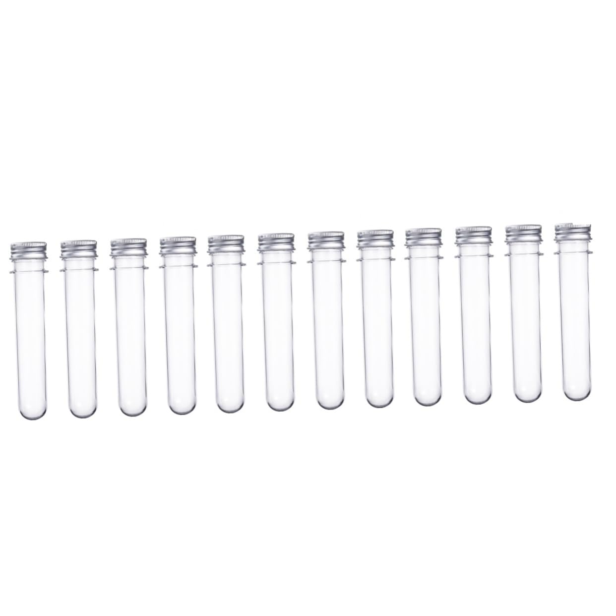 Housoutil 18 STK Klare Röhrchen Mit Kappen Klare Flache Reagenzgläser Kaugummi-bonbonröhren Klare Reagenzgläser Mit Kappen Glas Container