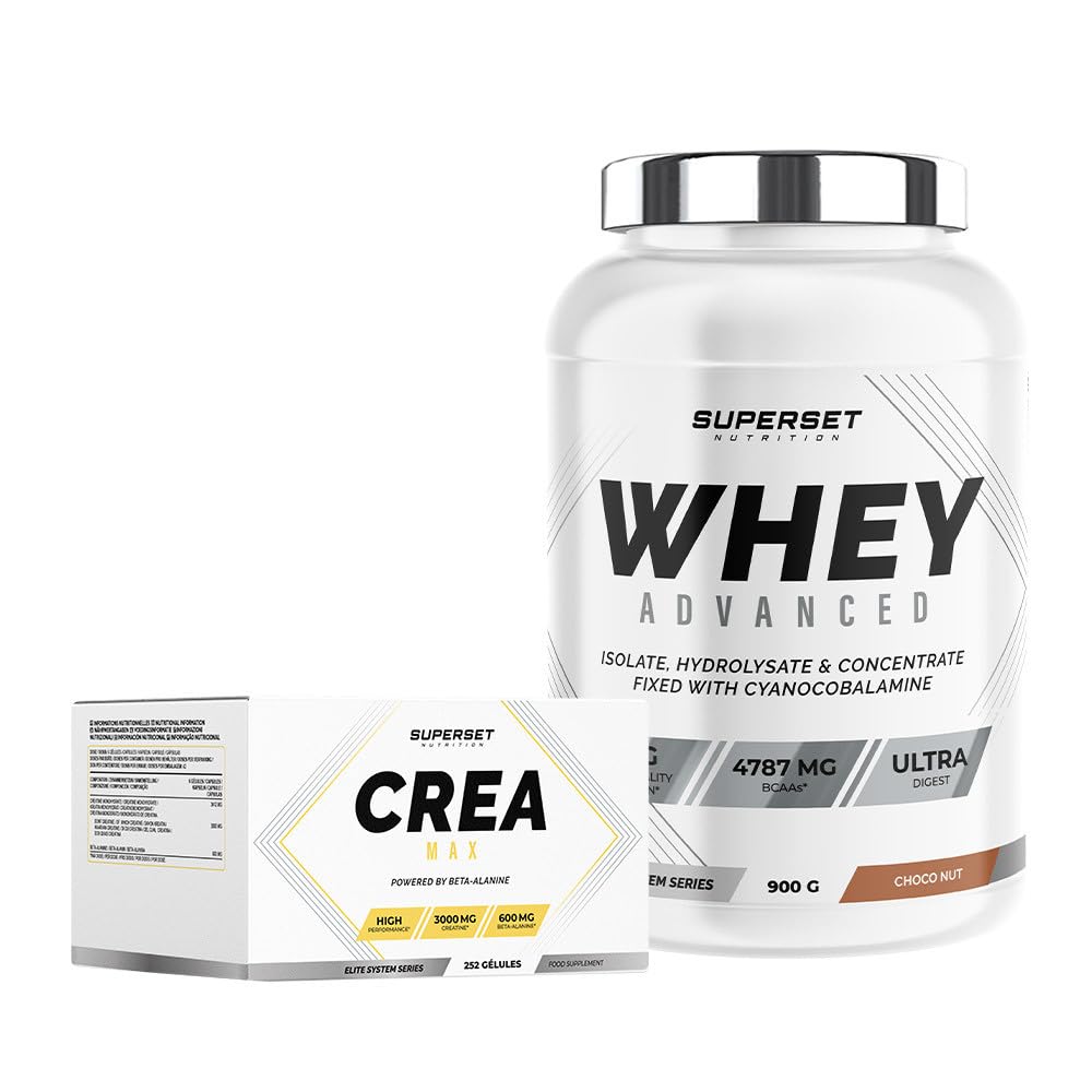 Advanced Dry Muscle Program - 100% Whey Proteine Advanced 900g Choco Nut - Créa Max