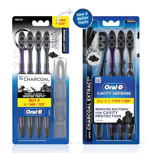Oral B Cavity Defense 123 Black Toothbrush � Medium (Pack of 4) - Image 3