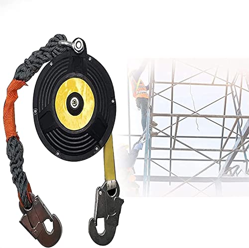 YKMYXZ Eslinga de Escalada， Dispositivo anticaídas retráctil for Trabajos aéreos, Cable de Amarre Que Absorbe los Golpes, Protege Mejor la Seguridad Personal(20M)