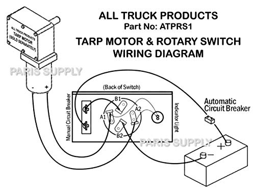 ALL TRUCK PRODUCTS TARP Motor Rotary Switch KIT w/Circuit Breaker and Indicator Light 12VDC 50 Amps - Thumbnail 7