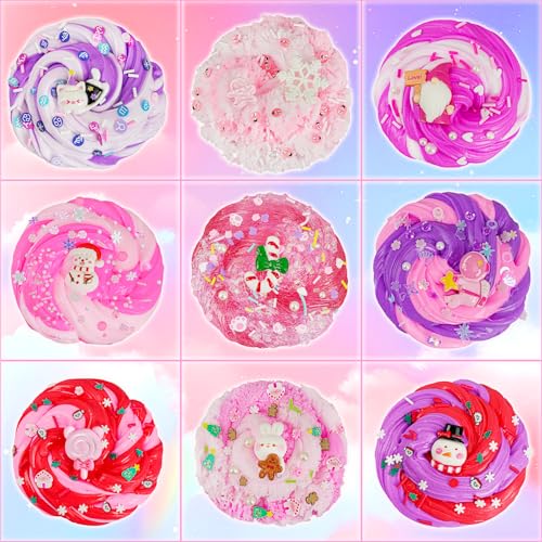 Image of Advent Calendar 2025, Pink Slime Kids, Different Butter Cloud Slime kit for Girls Ages 8-12, for Kids Party Favors Goodie Bag Stuffers, 4 5 6 7 8 9 10 Year Old Girl Birthday Gift Cute Stuff